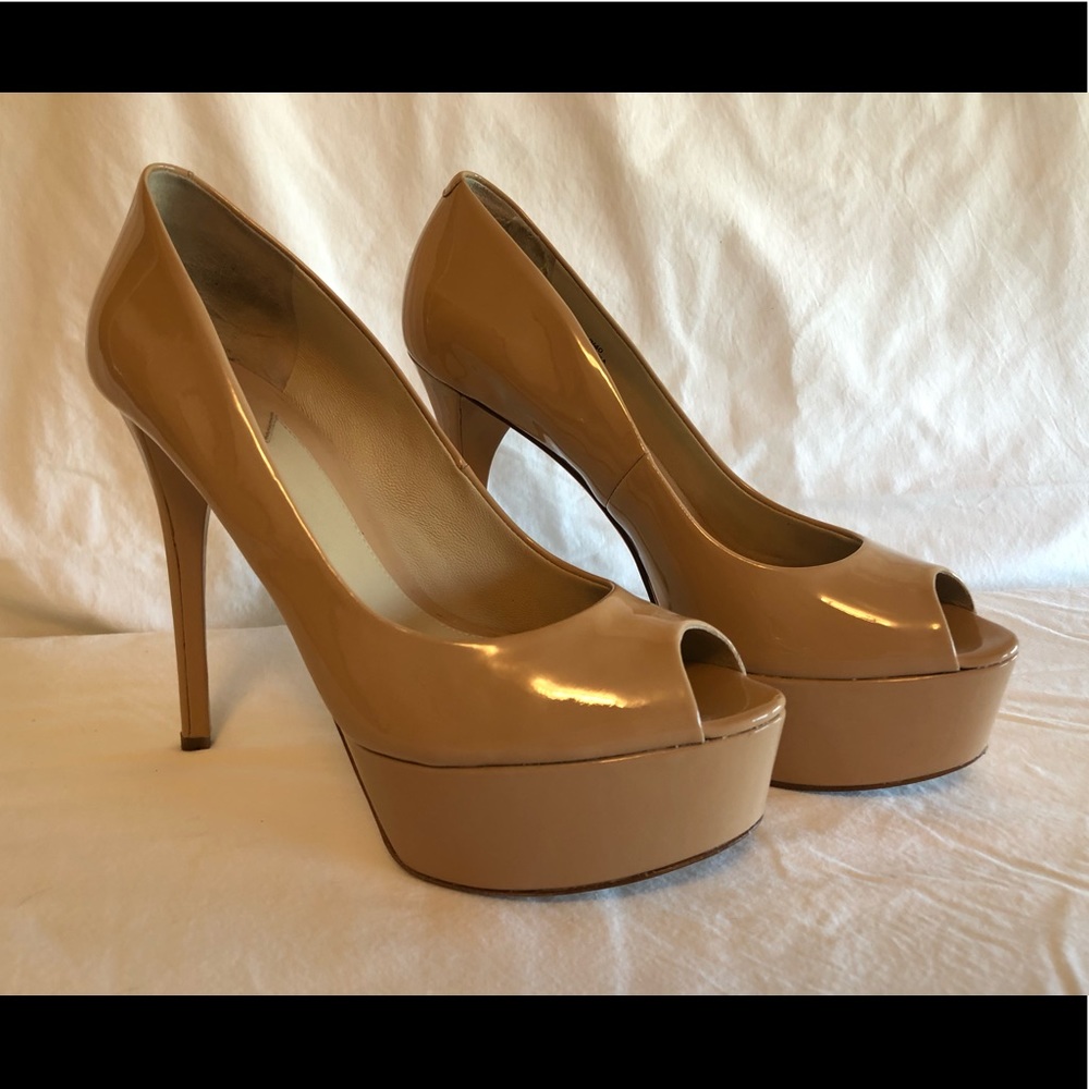 Brian Atwood nude platform heels